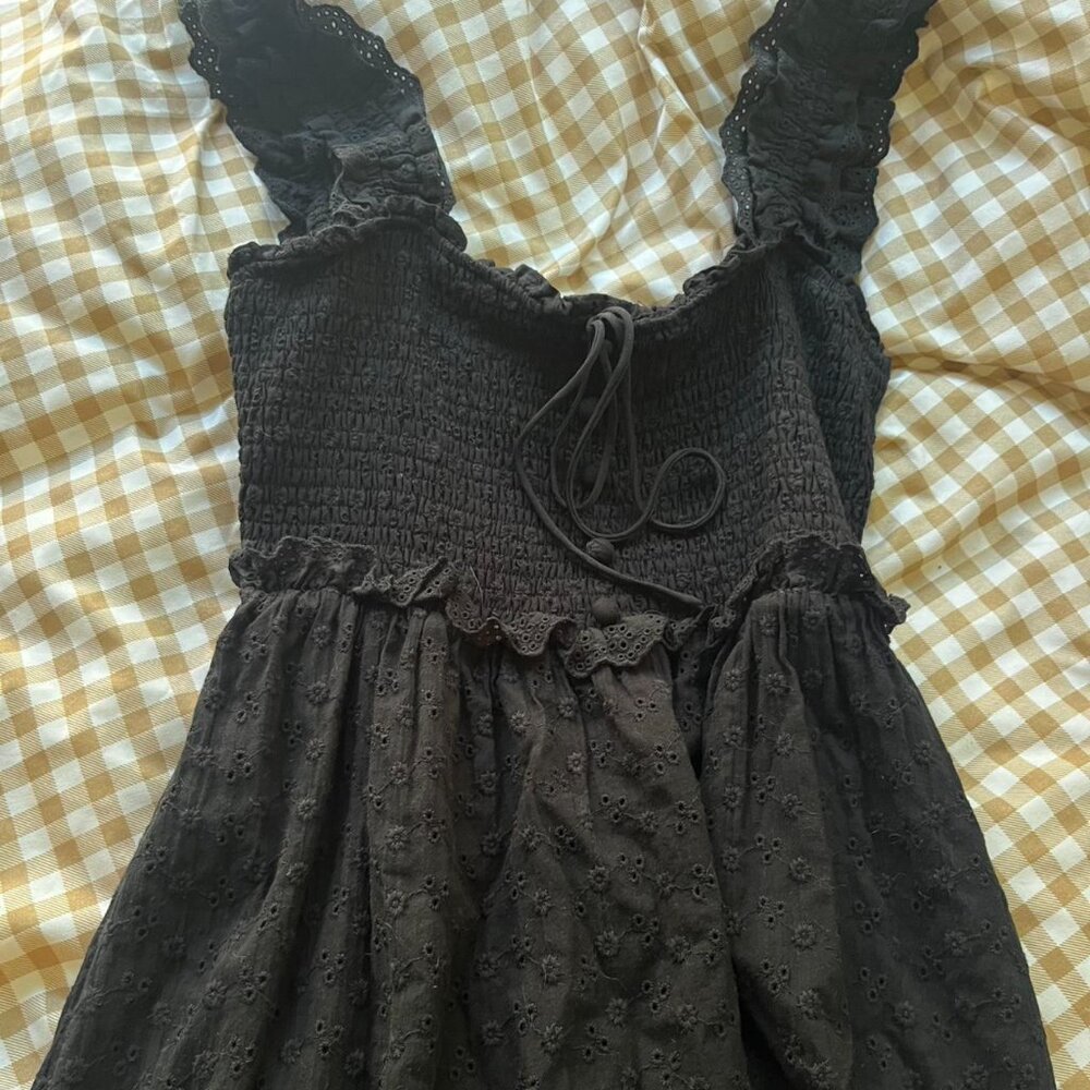 Cottagecore black maxi dress Size small - Picture 2 of 3
